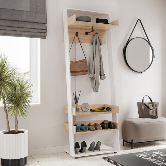 Έπιπλο Εισόδου Sciove σε Λευκή-Φυσική Απόχρωση 70x40x200