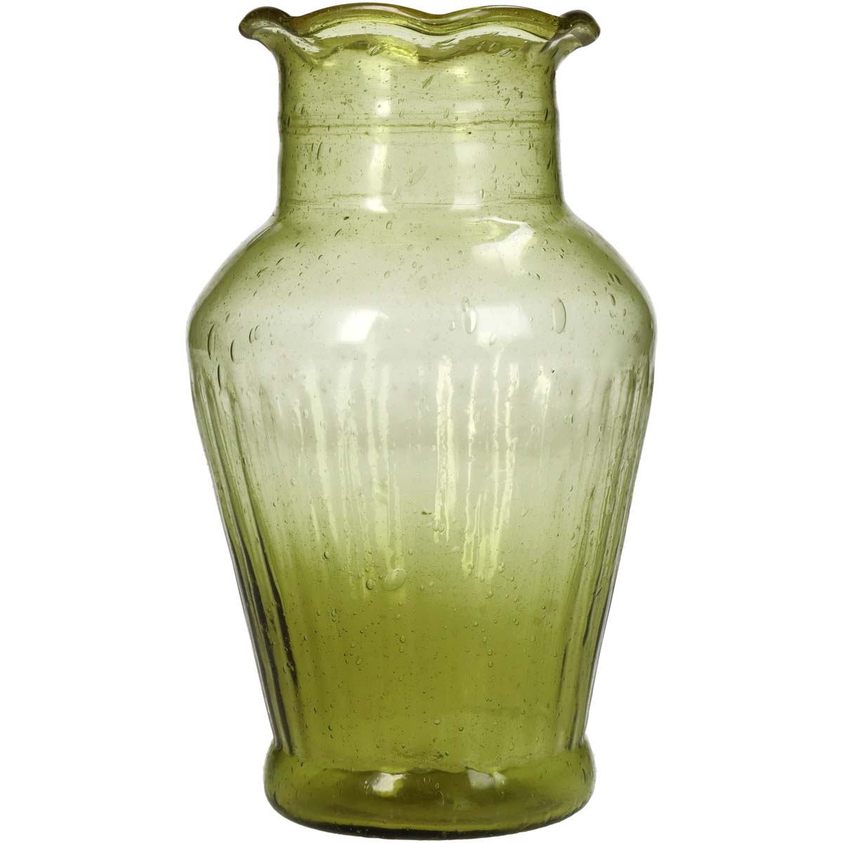 Βάζο Γυάλινο Πράσινο 9x9x15