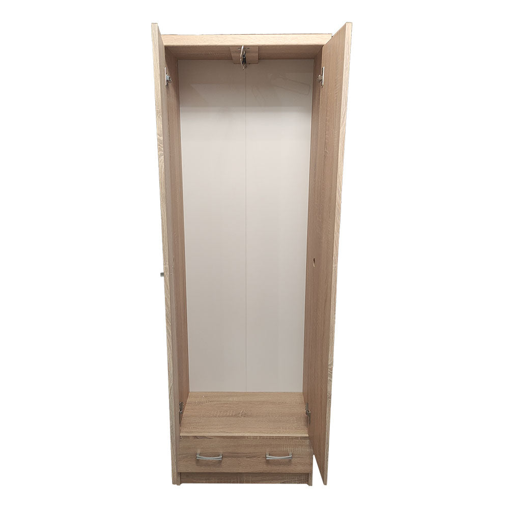 Ντουλάπα Δίφυλλη Top Mix Σονόμα με Καθρέπτη 60x33x183