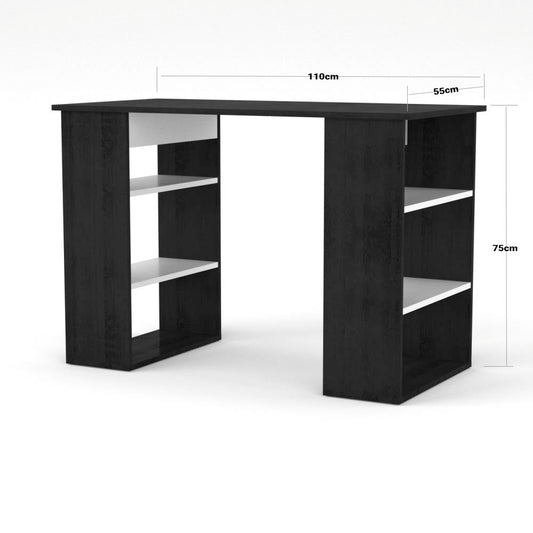 Γραφείο Βέγγε-Λευκό με Ράφια 110x55x75