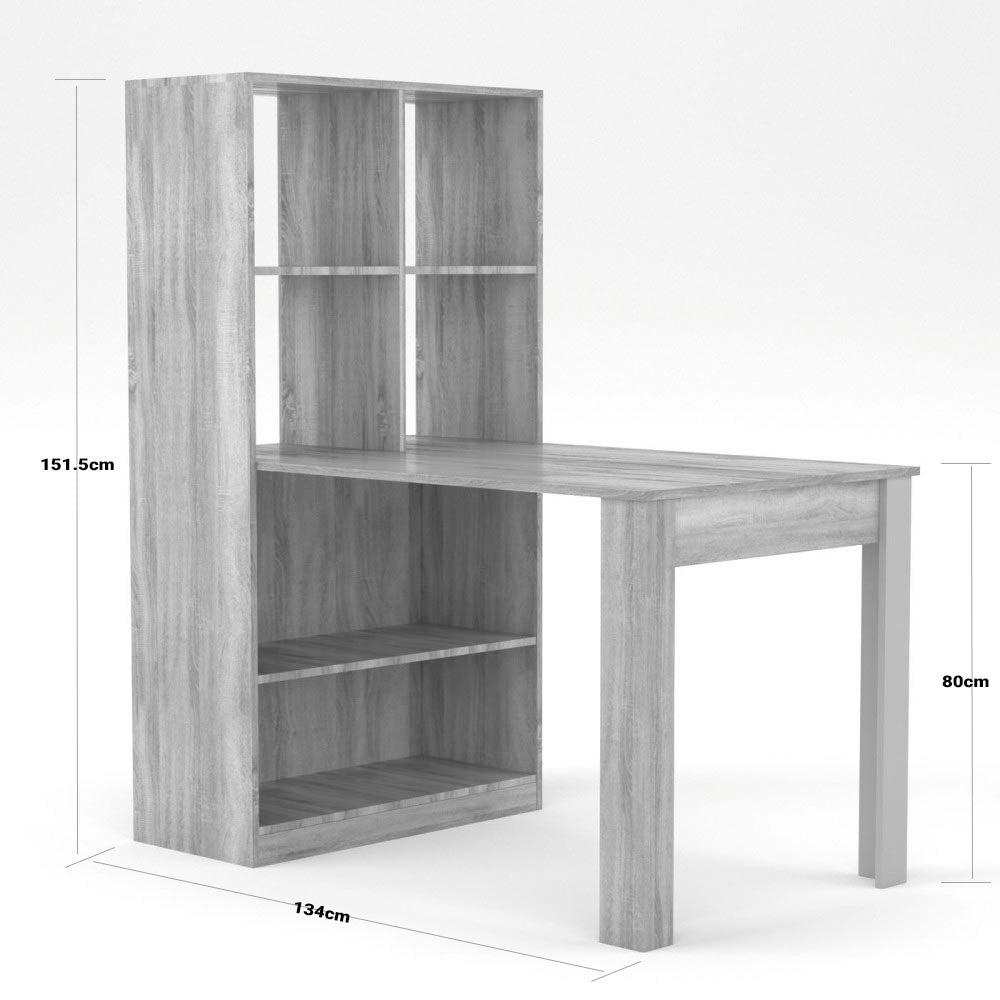 Γραφείο-Τραπέζι Πολυχρηστικό Sonoma με Ράφια 80x133x150