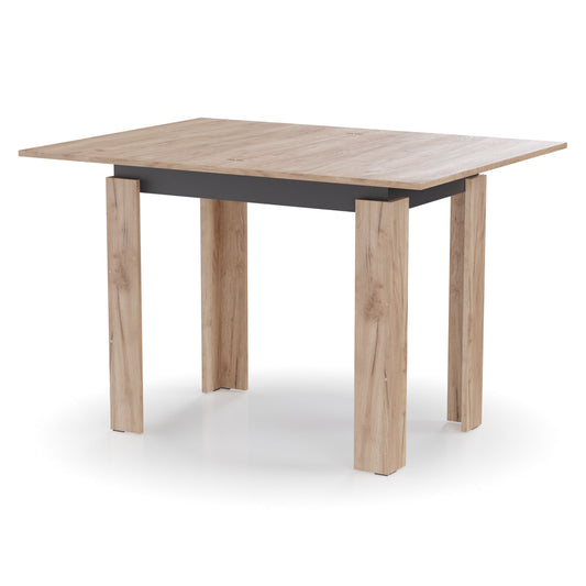 Τραπέζι Επεκτεινόμενο Κουζίνας Family Χρυσό Δρυς-Ανθρακί 90x60x77