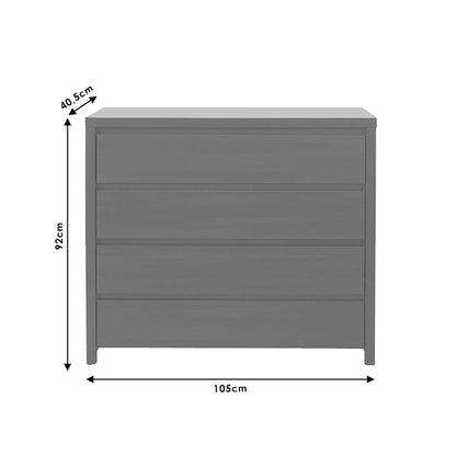 Συρταριέρα Selina 4ων Συρταριών Wenge 105X40.5X92