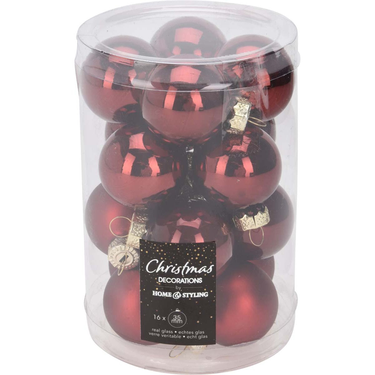 Μπάλα Γυάλινη Μπορντώ 4εκ S/16