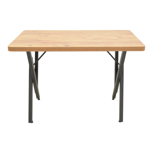 Τραπέζι Vertex Oak με Μαύρα Μεταλλικά Πόδια 110x70x72