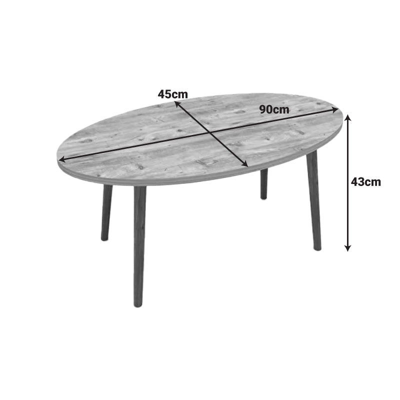 Τραπέζι Σαλονιού Sartori Λευκό 90x45x43