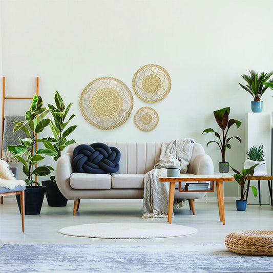 Διακοσμητικό Τοίχου Lela Σετ 3 Τεμαχίων Φυσικό