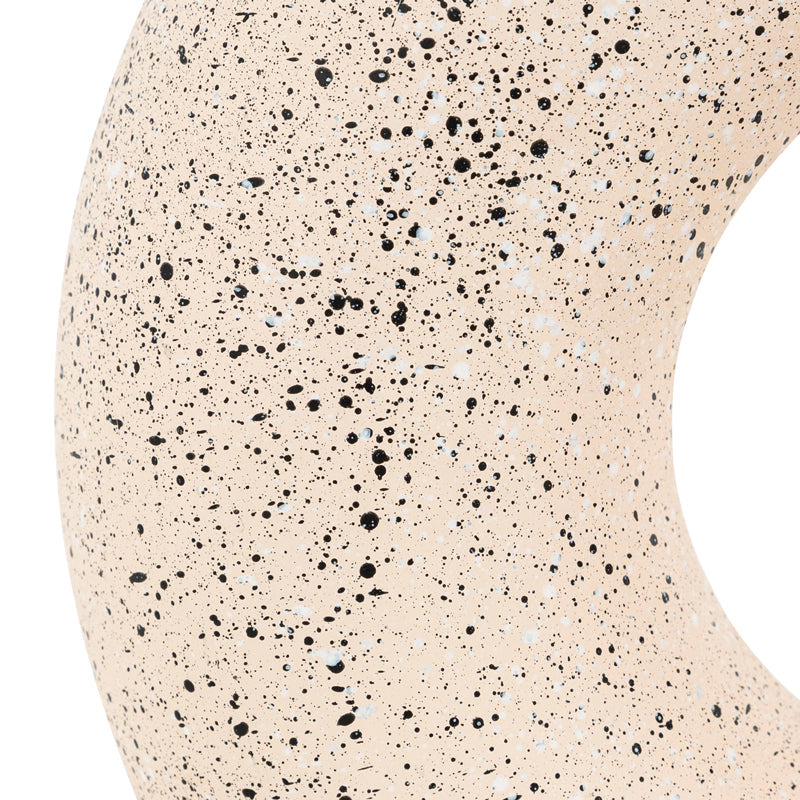 Βάζο Circkly Κεραμικό σε Λευκή-Μαύρη Απόχρωση 27x9.5x30