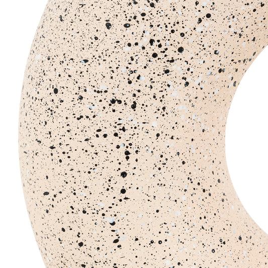 Βάζο Circkly Κεραμικό σε Λευκή-Μαύρη Απόχρωση 27x9.5x30