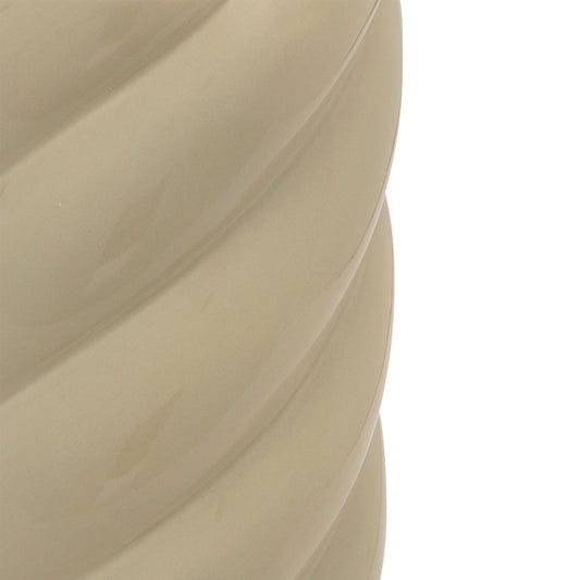 Βάζο Dermel Κεραμικό σε Μπεζ Απόχρωση Φ12x25