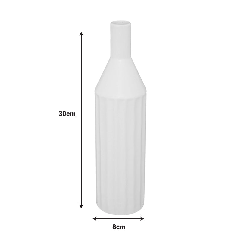 Βάζο Drego Κεραμικό σε Μπεζ Απόχρωση Φ8x30