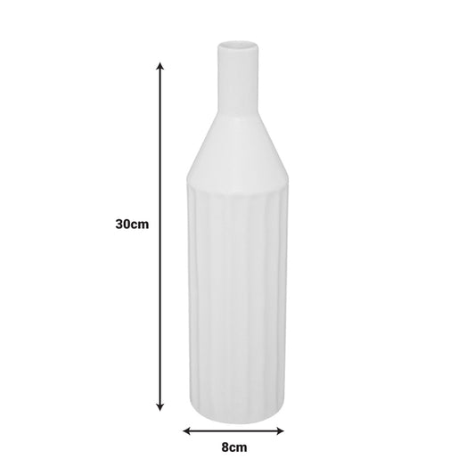 Βάζο Drego Κεραμικό σε Μπεζ Απόχρωση Φ8x30