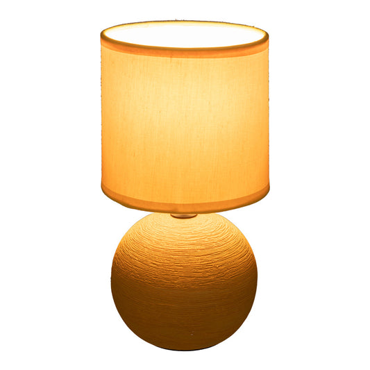 Επιτραπέζιο Φωτιστικό PWL-1210 Ε14 Κεραμικό σε Κίτρινη Απόχρωση Φ13x25