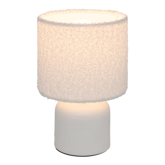 Επιτραπέζιο Φωτιστικό Jela σε Λευκή Απόχρωση Φ14x22