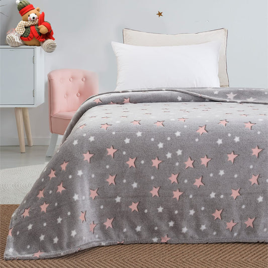 Κουβέρτα Υπέρδιπλη Φωσφορίζουσα Flash Art 1991 220x240εκ Γκρι