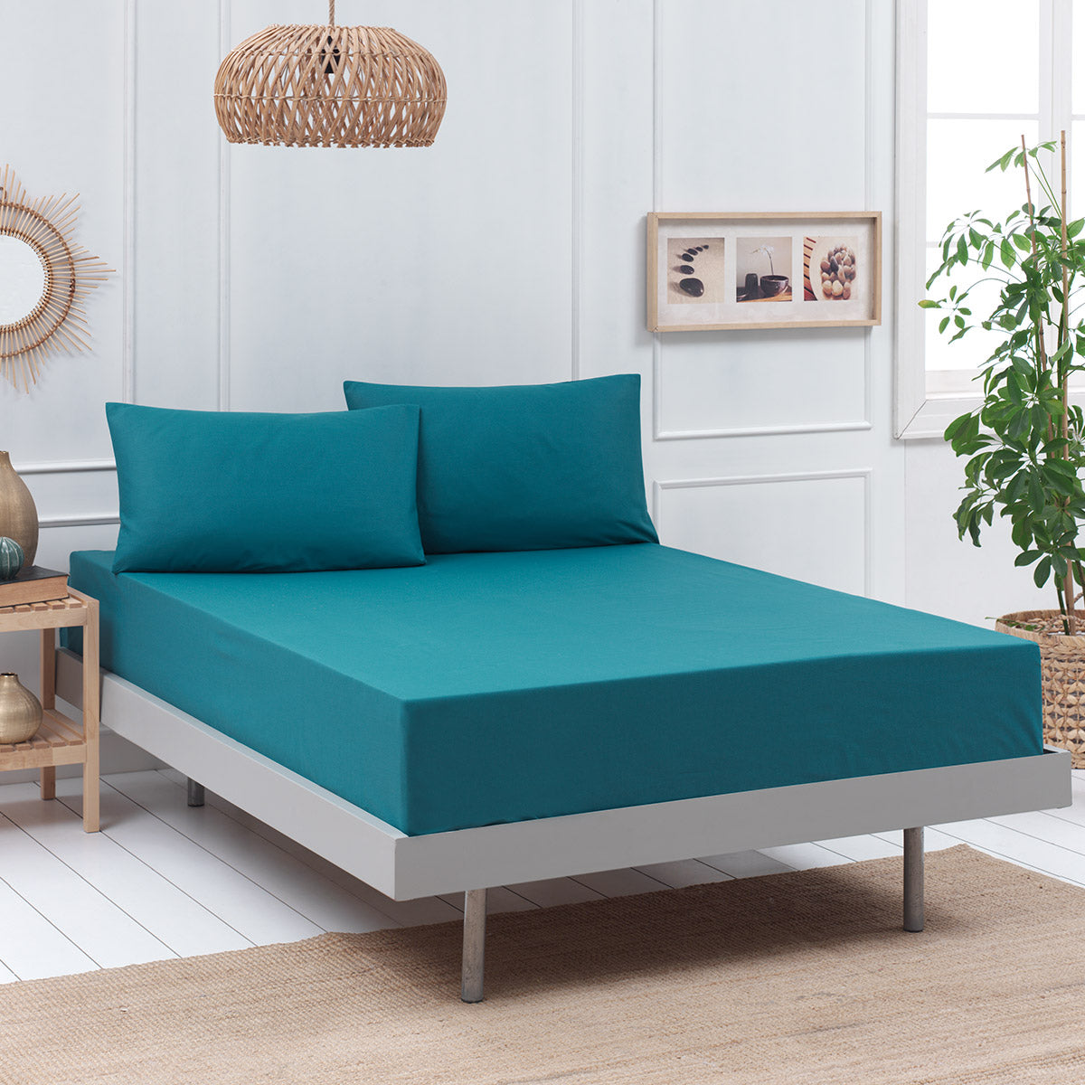 Ζεύγος Μαξιλαροθήκες Μονόχρωμες Art 1999 52x73εκ Πετρόλ