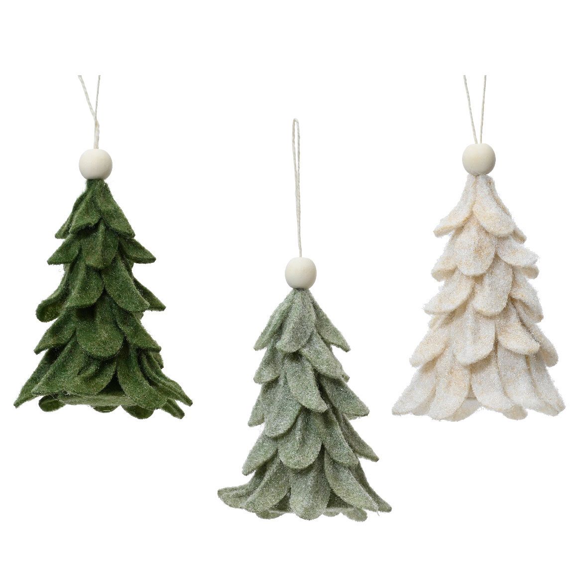 Στολίδι Δεντράκι 10x10x14 Εκρού