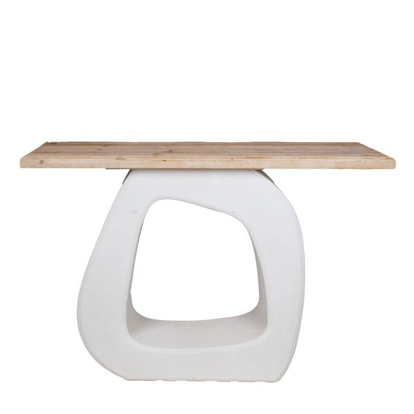 ΚΟΝΣΟΛΑ ΞΥΛΟ-MDF ΛΕΥΚΟ-ΦΥΣΙΚΟ 120x38x82