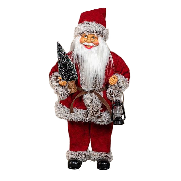 Άγιος Βασίλης Κουρδιστός με Δεντράκι 45εκ