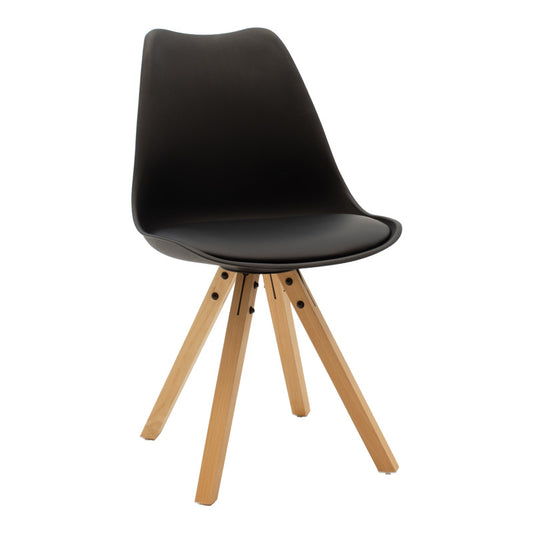 Τραπεζαρία Chloe-Caron Σετ 5 Τεμ σε Ανθρακί-Μαύρη Απόχρωση 120x70x75