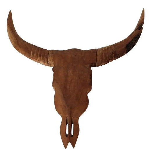 Artekko Διακοσμητικό Τοίχου 'Κεφάλι Ταύρου' Ξύλινο Φυσικό 201-0447N