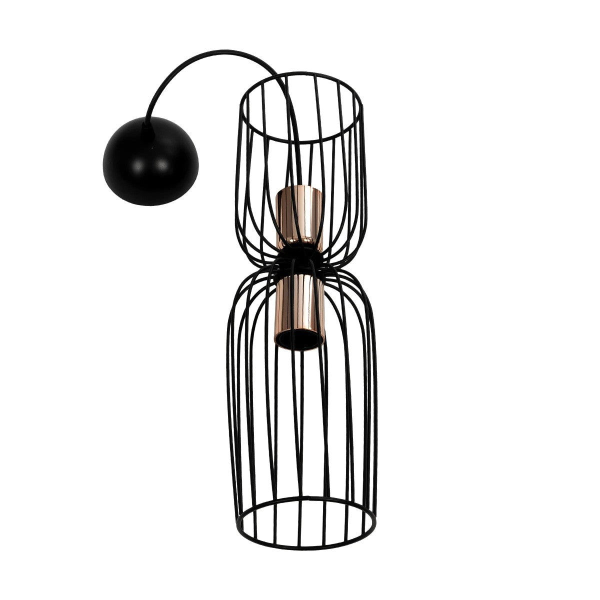 LAVERA 201-0124 Vintage Κρεμαστό Φωτιστικό Οροφής με Ντουί 1 x E27 AC 220-240V IP20 - Μπρονζέ & Μαύρο - Μ14 x Π14 x Υ44