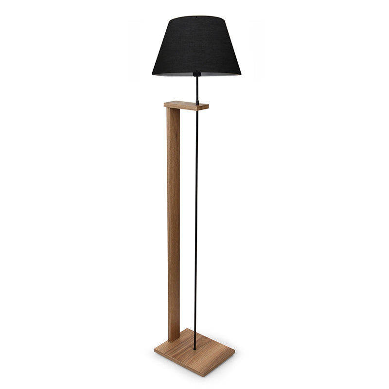 Φωτιστικό Δαπέδου Lumino Ε27 Μαύρο-Καρυδί Φ38x150