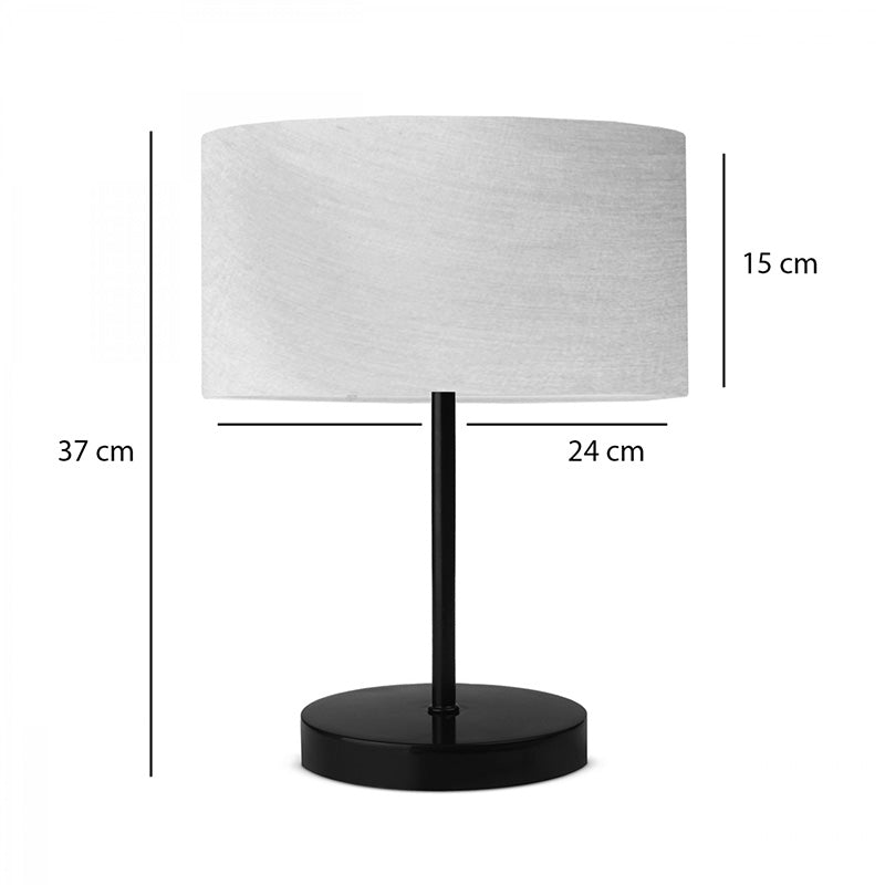 Επιτραπέζιο Φωτιστικό Roojee Ε27 σε Μπεζ-Μαύρο Απόχρωση Φ24x37