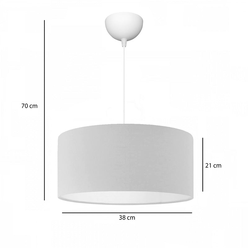 Φωτιστικό Οροφής Μονόφωτο PWL-1091 Ε27 σε Κρέμα Απόχρωση Φ38x21