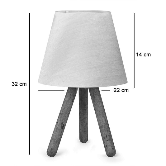 Επιτραπέζιο Φωτιστικό PWL-1071 Ε27 Μπεζ-Καρυδί Φ22x32