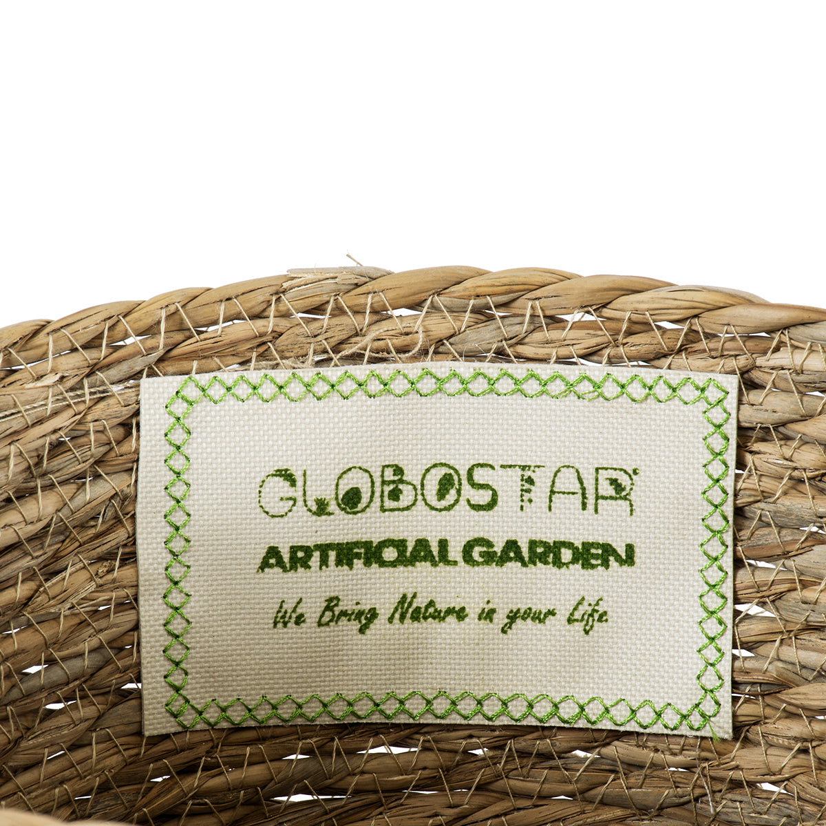 SIFNOS 20268 Διακοσμητικό Πλεκτό Καλάθι - Κασπώ Γλάστρα - Flower Pot Μπεζ Φ25cm x Υ15cm