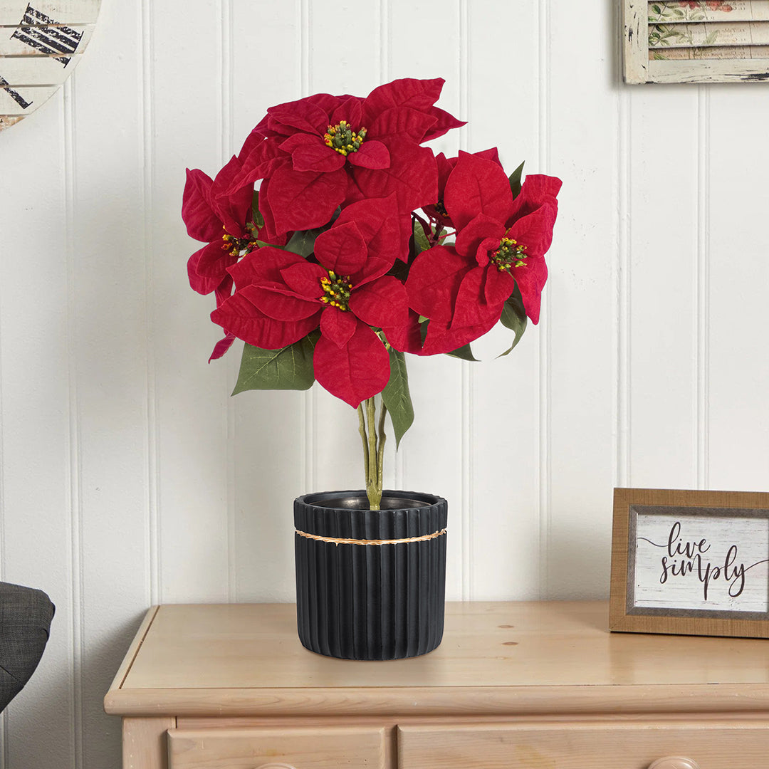 CHRISTMASS FLOWER EUPHORBIA 20365 Τεχνητό Διακοσμητικό Χριστουγεννιάτικο Λουλούδι Αλεξανδρινό Υ49cm