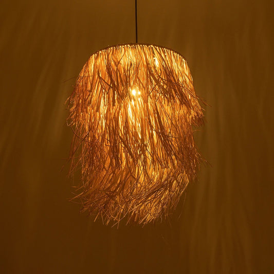 WEG 203-0036 Boho Κρεμαστό Φωτιστικό Οροφής με Ντουί 1 x E27 AC 220-240V IP20 - Μπεζ - M45 x Π45 x Υ53