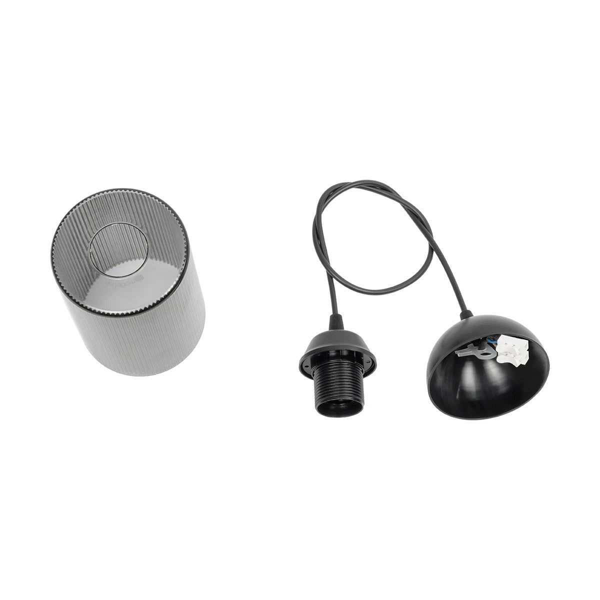 TORUS 203-0063 Μοντέρνο Κρεμαστό Φωτιστικό Οροφής με Ντουί 1 x E27 AC 220-240V IP20 - Μαύρο & Μαύρο Φιμέ - Μ10.5 x Π10.5 x Υ18.5