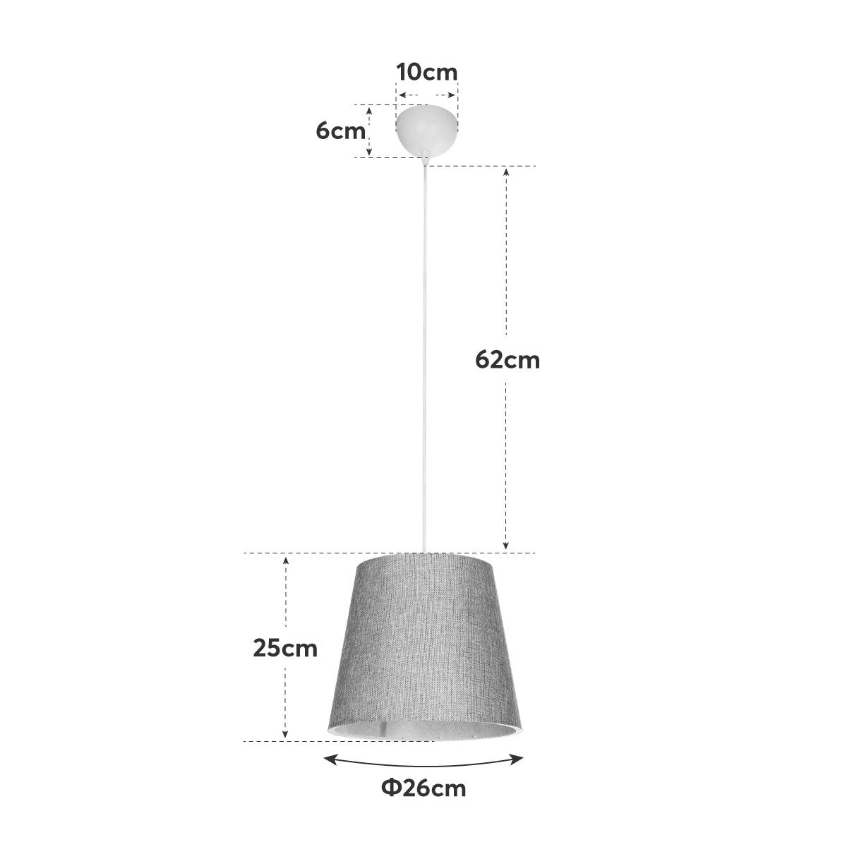 CONEY 203-0073 Μοντέρνο Κρεμαστό Φωτιστικό Οροφής με Ντουί 1 x E27 AC 220-240V IP20 - Καφέ - Μ26 x Π26 x Υ25