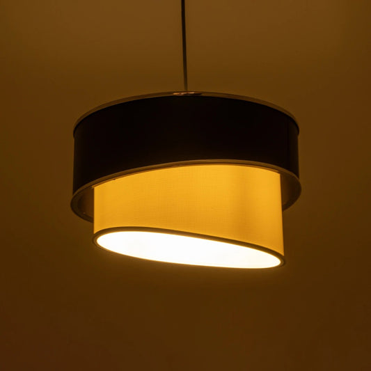 SONIA 203-0118 Μοντέρνο Κρεμαστό Φωτιστικό Οροφής με Ντουί 1 x E27 AC 220-240V IP20 - Λευκό & Μαύρο - Μ30 x Π30 x Υ24