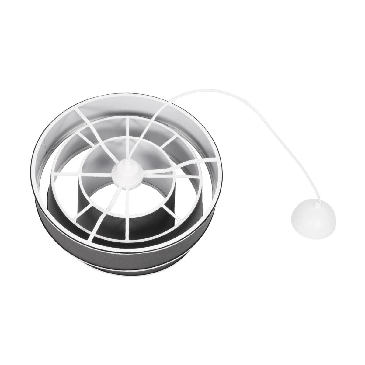 SIERA 203-0167 Μοντέρνο Κρεμαστό Φωτιστικό Οροφής με Ντουί 1 x E27 AC 220-240V IP20 - Γκρι & Ασημί - Μ38 x Π38 x Υ26