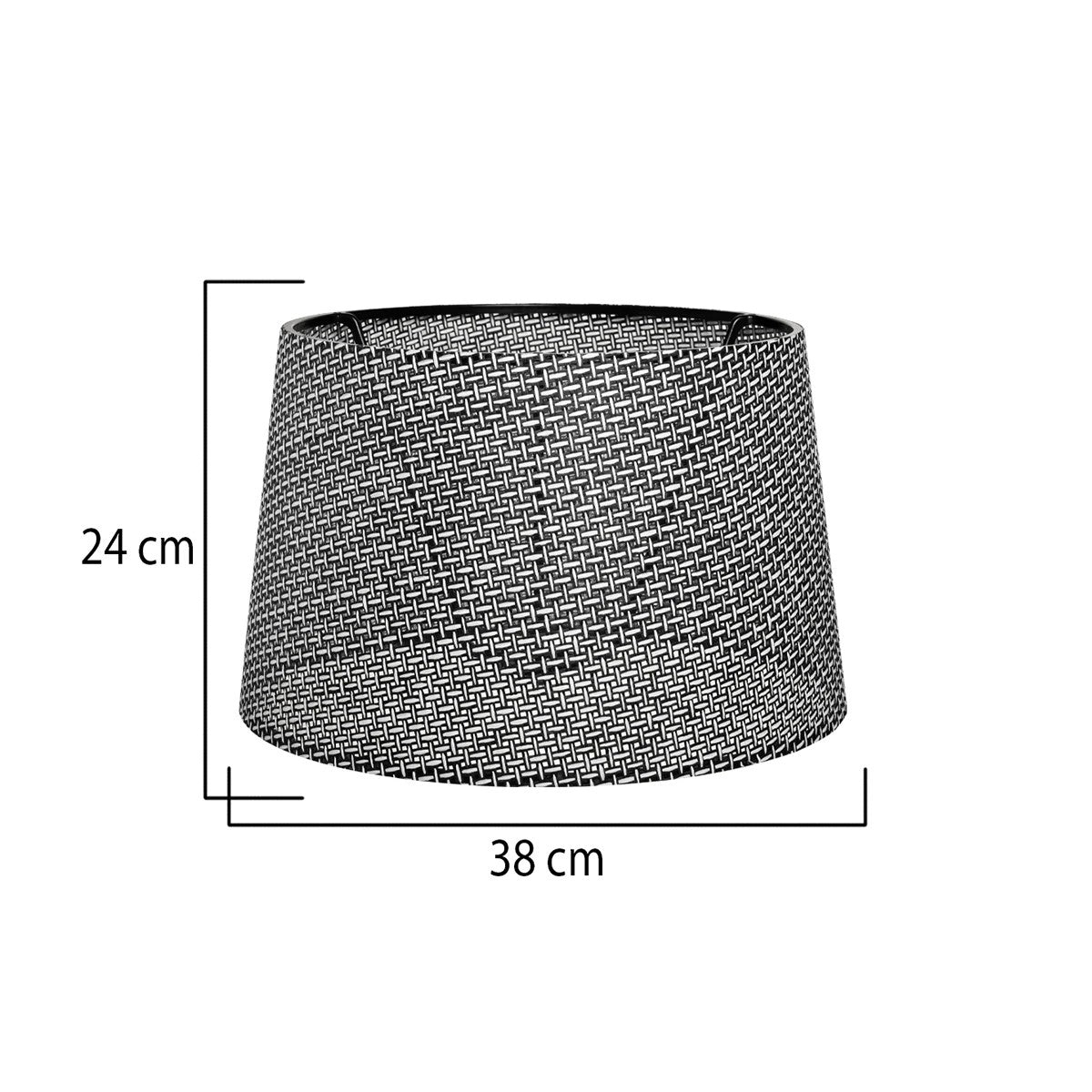 COVER 203-0262 Μοντέρνο Φωτιστικό Καπέλο Γκρι Διάτρητο Ύφασμα - Μ38 x Π38 x Υ30