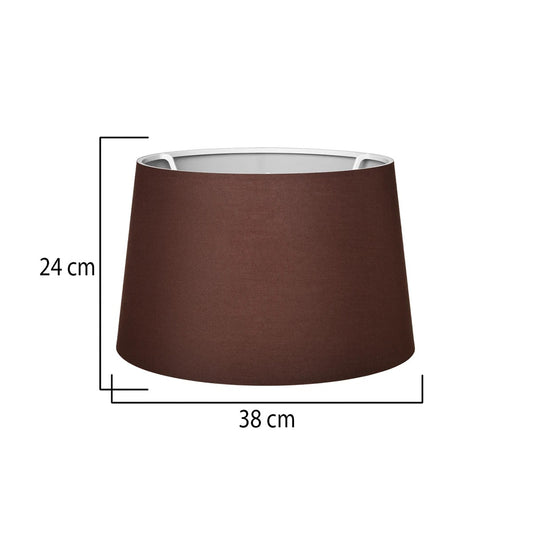 COVER 203-0265 Μοντέρνο Φωτιστικό Καπέλο Καφέ Ύφασμα - Μ38 x Π38 x Υ30