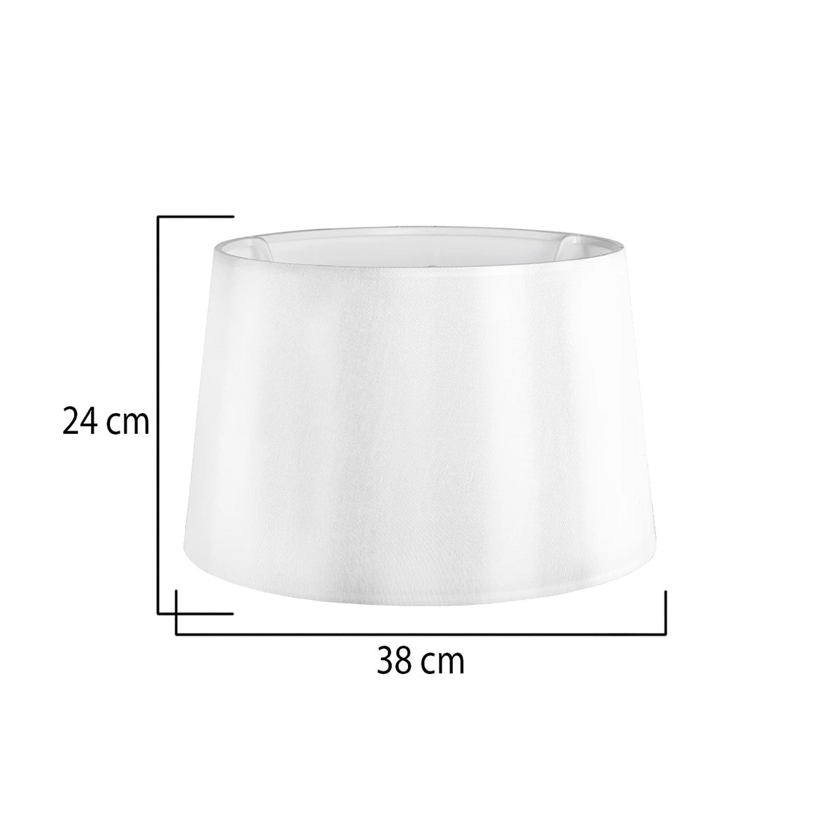 COVER 203-0266 Μοντέρνο Φωτιστικό Καπέλο Λευκό Ύφασμα - Μ38 x Π38 x Υ30