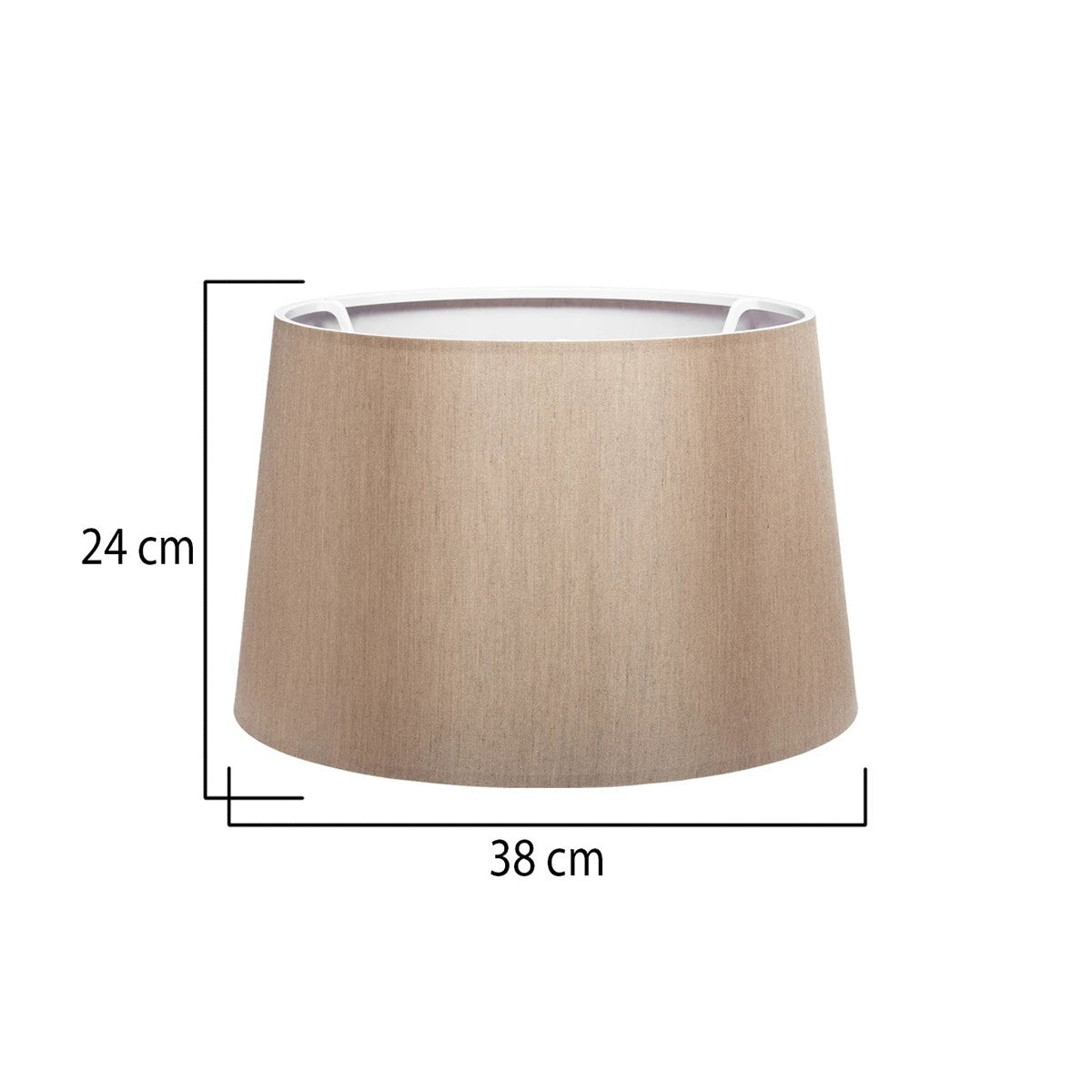 COVER 203-0267 Μοντέρνο Φωτιστικό Καπέλο Καφέ Ύφασμα - Μ38 x Π38 x Υ30