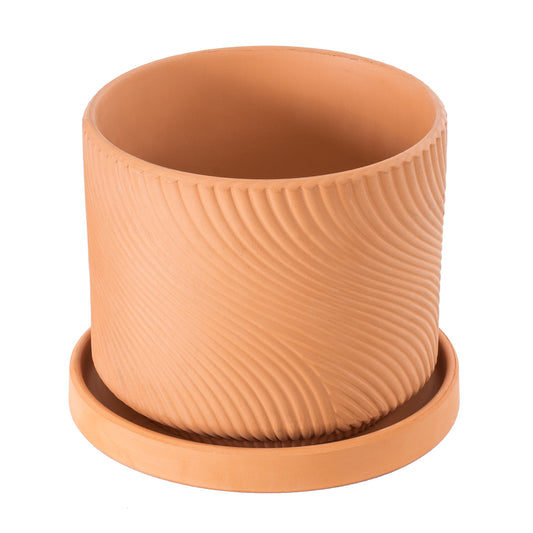 ASTYPALAIA 20451 Πήλινο Κεραμικό Κασπώ Γλάστρα - Flower Pot Κεραμιδί Φ18cm x Υ16cm