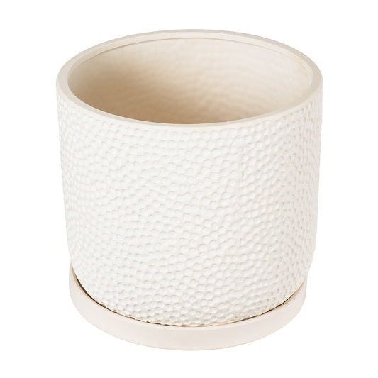 PARGA 20452 Πήλινο Κεραμικό Κασπώ Γλάστρα - Flower Pot Μπεζ Φ23cm x Υ20.5cm