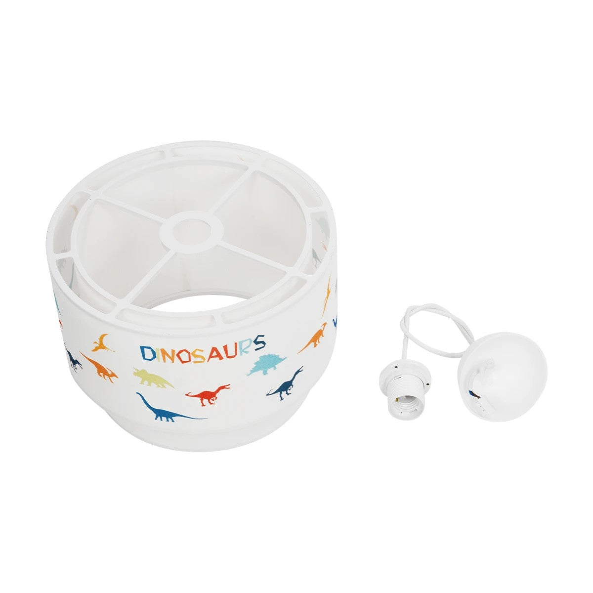 DINO 204-0006 Παιδικό Κρεμαστό Φωτιστικό Οροφής με Ντουί 1 x E27 AC 220-240V IP20 - Πολύχρωμο - Μ30 x Π30 x Υ24