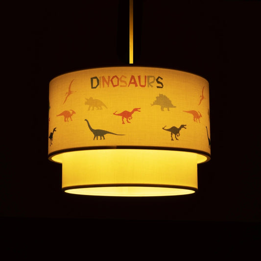 DINO 204-0006 Παιδικό Κρεμαστό Φωτιστικό Οροφής με Ντουί 1 x E27 AC 220-240V IP20 - Πολύχρωμο - Μ30 x Π30 x Υ24