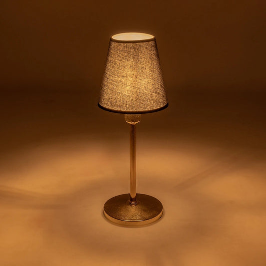 GLOSSY 204-0056 Μοντέρνο Επιτραπέζιο Φωτιστικό Πορτατίφ με Ντουί 1 x E14 AC 220-240V IP20 - Χρυσό & Μαύρο - Μ14 x Π14 x Υ36