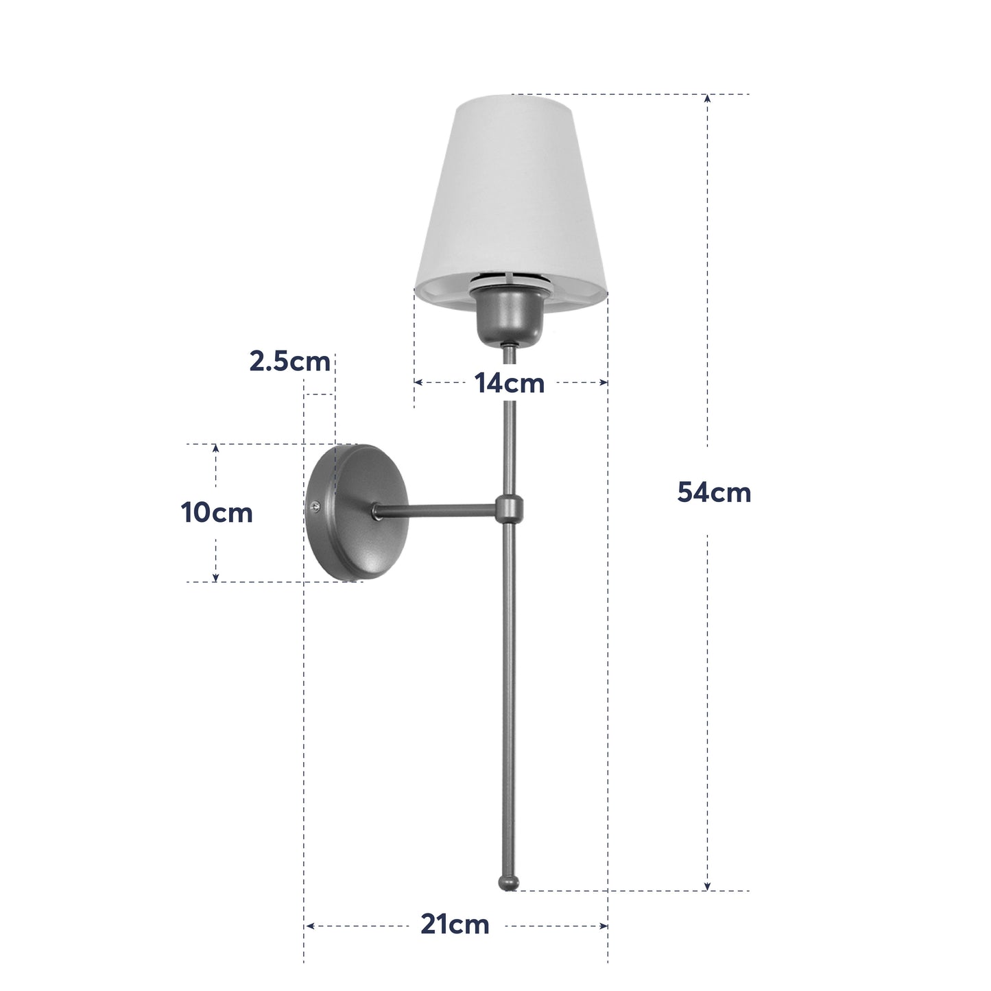 LING 204-0189 Modern Wall Light - Sconce with 1 x E27 AC 220-240V IP20 Socket - Gold & Beige - L14 x W21 x H54