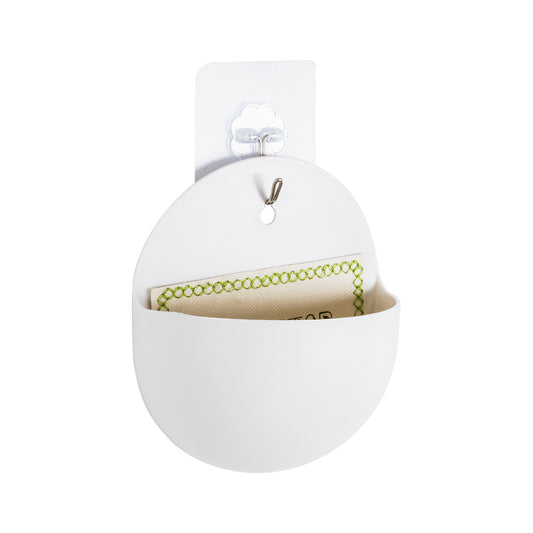 LYON 20551 Διακοσμητικό Πλαστικό Κασπώ Γλάστρα - Flower Pot Λευκό Μ12 x Π6 x Υ13.5cm