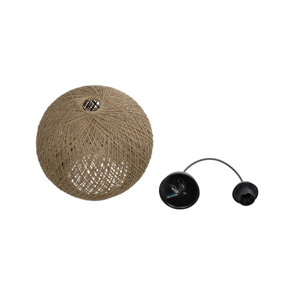 SOLEI 205-0002 Boho Κρεμαστό Φωτιστικό Οροφής με Ντουί 1 x E27 AC 220-240V IP20 - Μπεζ - M30 x Π30 x Υ26