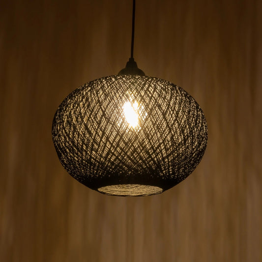 SOLEI 205-0005 Boho Κρεμαστό Φωτιστικό Οροφής με Ντουί 1 x E27 AC 220-240V IP20 - Μαύρο - M30 x Π30 x Υ35